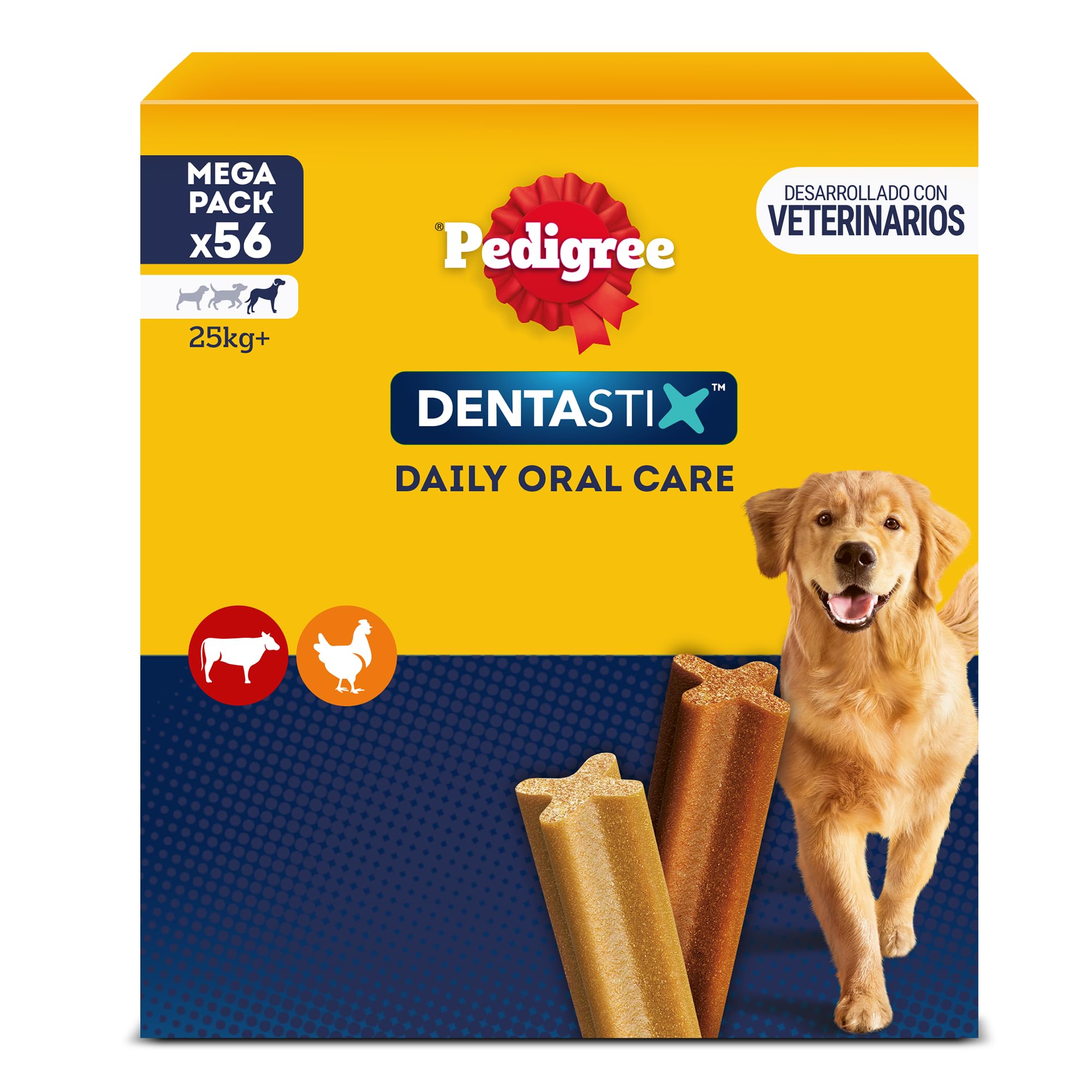 Pedigree Dentastix Dental Snack for Large Dogs Oral Hygiene (1 Pack of 56)