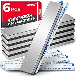 FINDMAG 6 Pack Powerful Neodymium Bar Magnets Rare