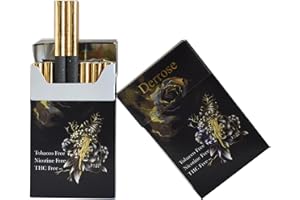 Derrose® Rose Herbal Sticks,Herbal Cigarettes,Nicotine Free and Tobacco Free,Help Stop Smoking,Better Effect When Used with Nicotine Patches,Smoking Cessation Products,2packs-40 Sticks