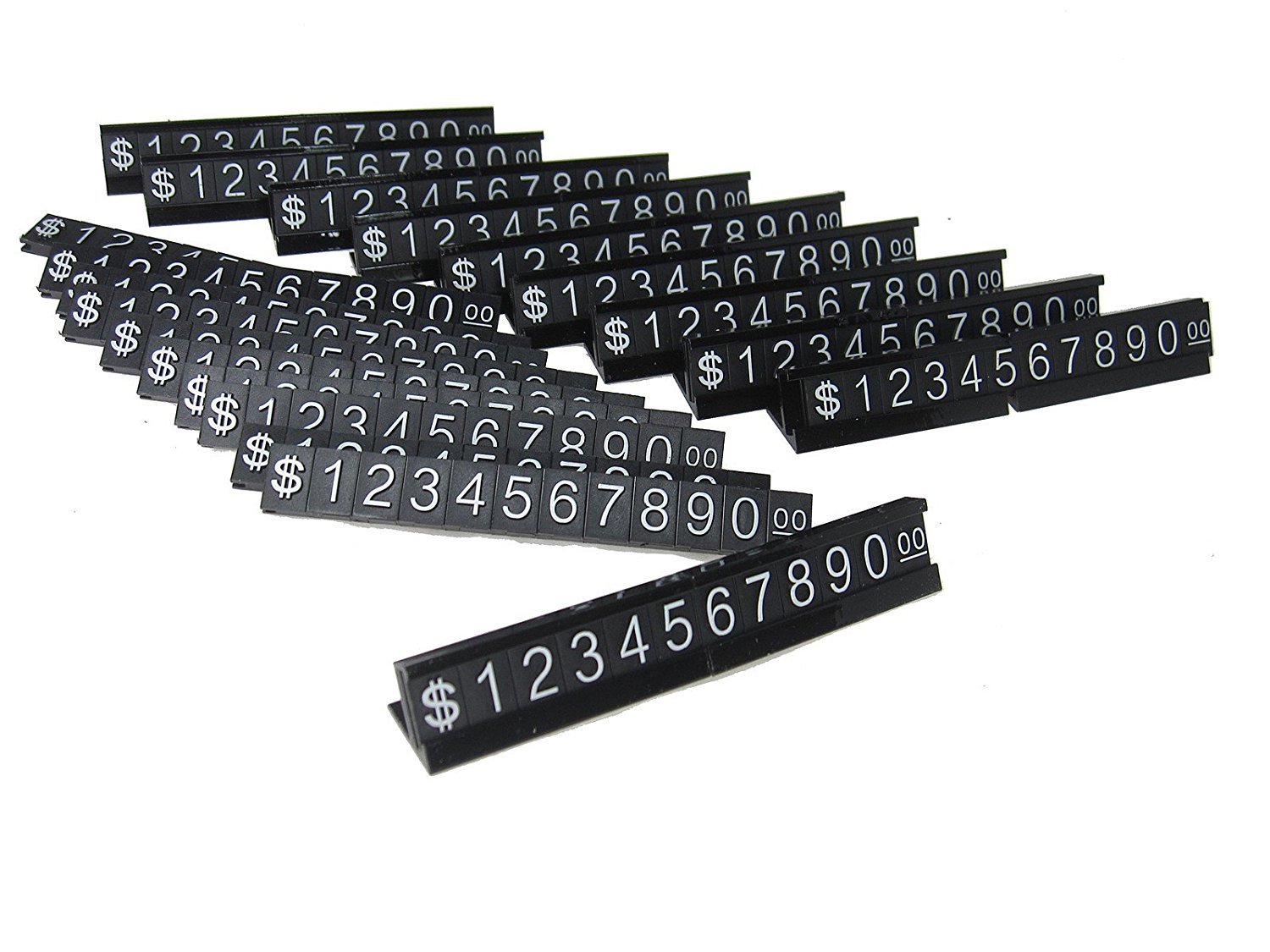 Price Display Counter Stand Label Tag, Adjustable, Number and Base