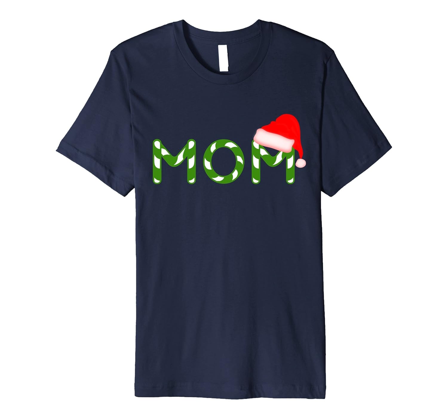 Mom Christmas Santa Family Matching PJ Candy Cane TShirt-ANZ