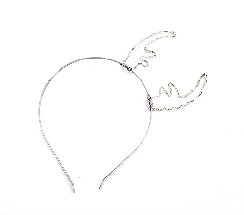 Amazon Com Side Tilted Silver Reindeer Antlers Metal Wire