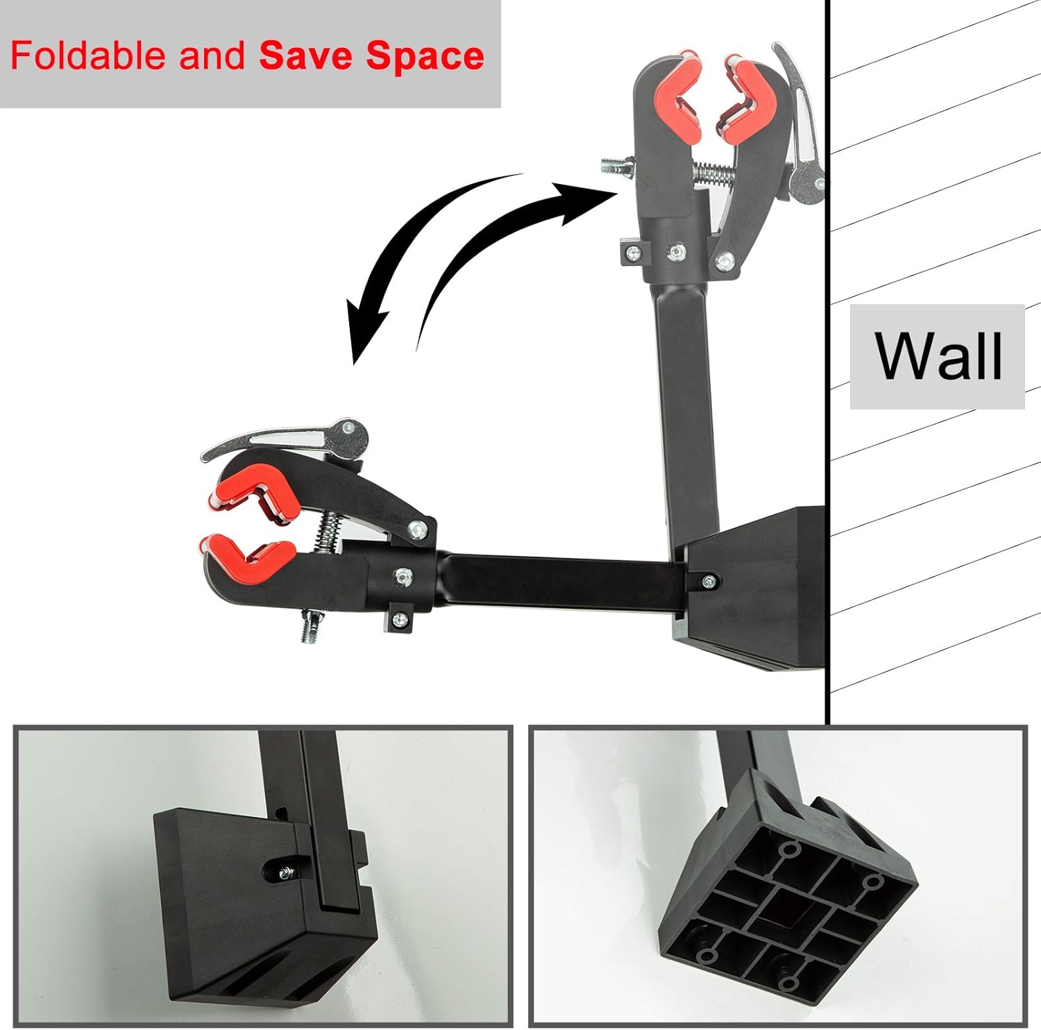 Clothink Bike Repair Stand Foldable Bicycle Wall Mount Rack Workstand, Bicycle Mechanic Maintenance for Storage: Home Improvement