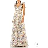 Women's Summer Floral Print Straps Sleeveless V Neck Criss Cross Backless Chiffon Beach Boho Party Long Maxi Dress