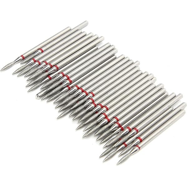 6-teiliges Nagelhautbohrer-Set Mit Etui - Diamant-Nagelspitzen Für Maniküre Zu Hause & Salon