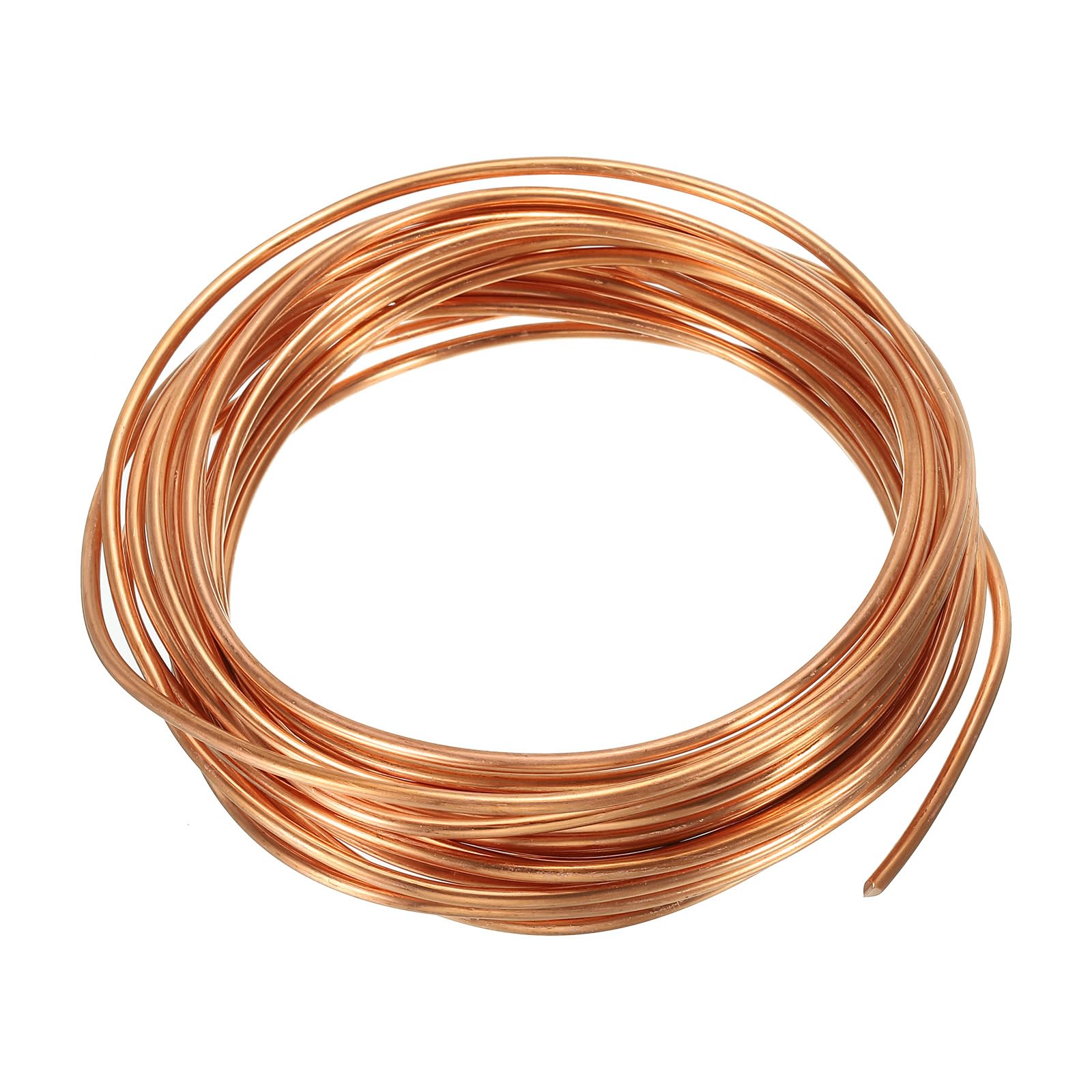 PATIKIL 16 Feet Solid Bare Copper Wire, 12 Gauge 99.9% Pure Copper Wire 2.5mm Soft Beading Wire Metal Plant Stem Ties for Jewelry Craft (5m)