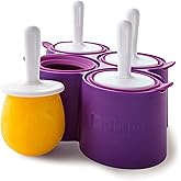 Zoku Round Pop Mold, 4 Easy-release Silicone Popsicle Mold With Sticks and Drip-guards, BPA-free