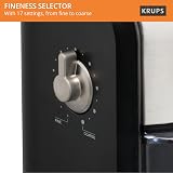 KRUPS Expert Burr Automatic Coffee Grinder GVX231 Black Silver view 3