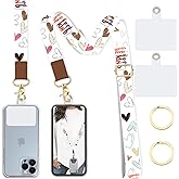 Lfpkixise Phone Lanyard Wrist Strap Crossbody Adjustable, Cell Phone Lanyard for Around The Neck Shoulder Wristlet Strap