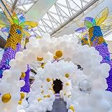 ASIYUHY White Balloons Arch Garland Kit 102Pcs Matte 5/10/12/18 Inch view 6