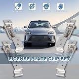 Shudyear 4 Pcs Trailer Number Plate Holder Stainless Steel Bracket Clips view 4