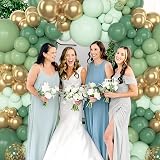Balloon Garland Green and Gold Arch Kit 110Pcs Party Decor Baby Shower view 9