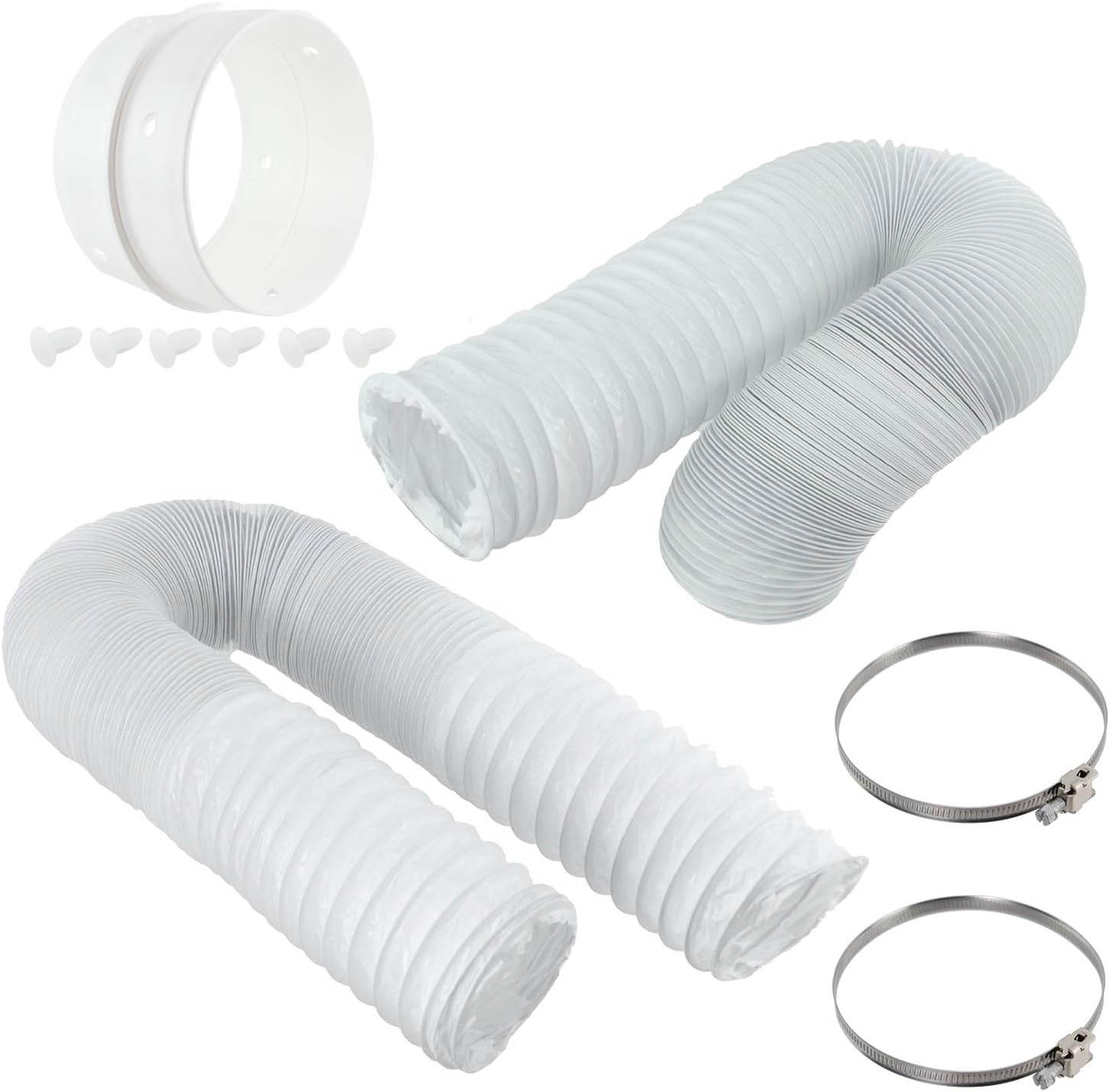 SPARES2GO Universal Tumble Dryer (4" / 100mm Diameter / 4 + 6M Hose) Extra Long Hose Kit with