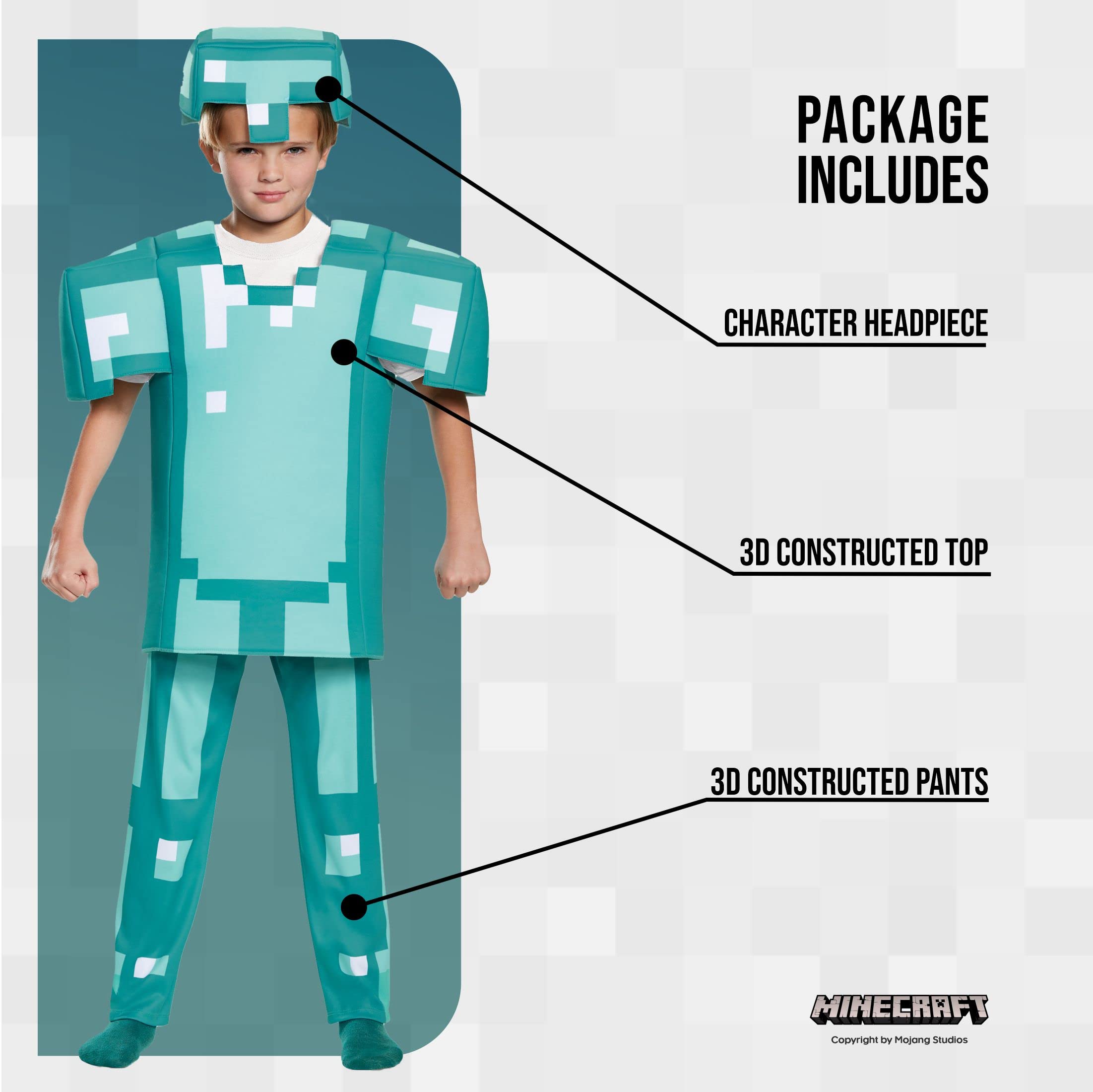 Kids Minecraft Armor Deluxe Halloween Costume