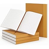moonster Lined Journal Notebook Paper for Refillable Leather Journals 8.25 x 5.75 with Built-in Bookmark – Premium Milled Inserts A5 Refill Paper 70gsm Sheets Ruled Notepad Inches - 320 Pages