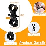 Dalugo 120 Pcs Gutter Hooks for Outdoor Lights Black Plastic Clips view 6