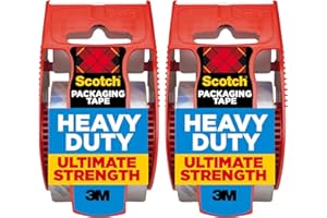 Scotch Heavy Duty Packaging Tape, 2 Inches x 800 Inches, Clear - 2 Count