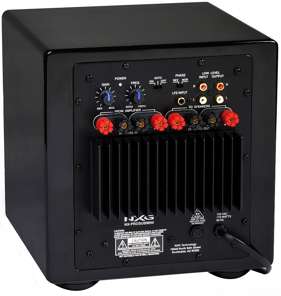 Amazon.com: NXG Technology NX-PROSUB8 8" 150-watt Powered Compact Subwoofer  - Black Gloss: Home Audio & Theater
