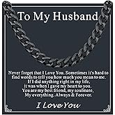Supcare To My Son Man Husband Dad Boyfriend Love Grandson Always Remember Necklace Gifts for Birthday Graduation Anniversary Durable 6mm/7mm Non Tarnish Stainless Steel Miami Cuban Link Chain 20 Inch