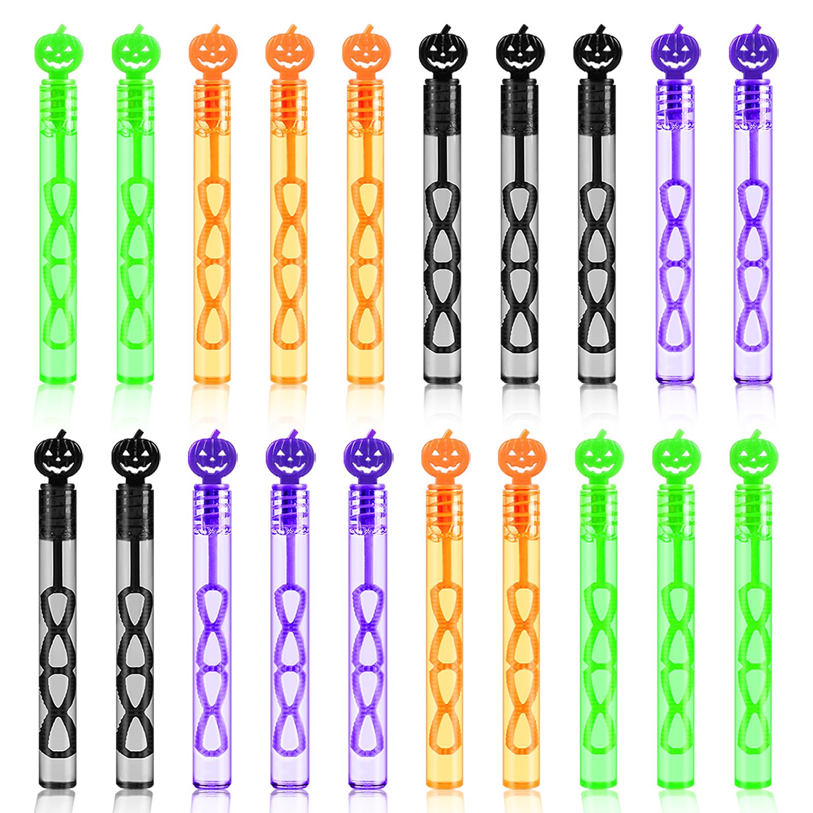 JOFONY Bubbles For Kids, 20PCS Halloween Bubble Tubes with Wand Halloween Mini Bubble Wands Bubble Kids Summer Toy Party Bag Fillers for Trick or Treat
