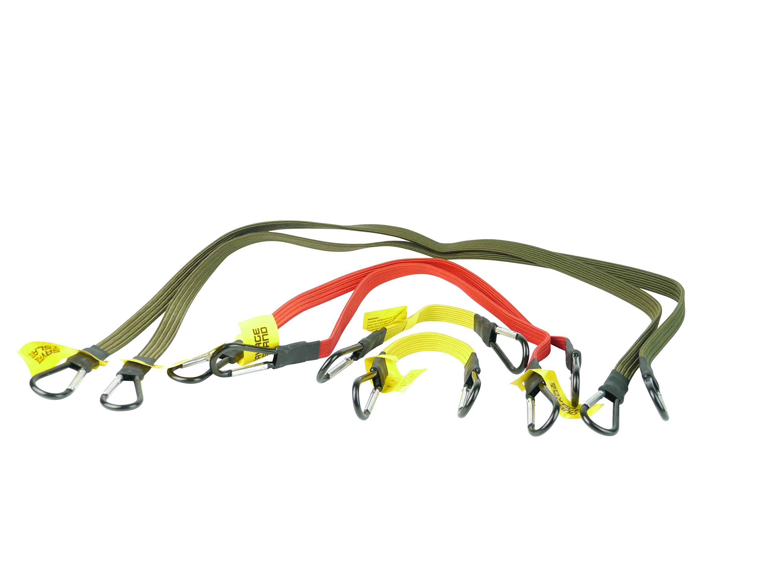Savage Island Heavy Duty Elastic Military Bungee Cords Variety Pack - 2 x 60cm, 2 x 80cm, 2 x 100cm