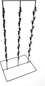 Triple Round Strip 6 Inch Apart 39 Chip Counter Potato Chip Display Rack in Black