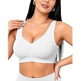 Vertvie Womens Jelly Wireless Bras Seamless T-Shirt Bra No Underwire Full Coverage Pullover Bralettes Supportive Sports Bras