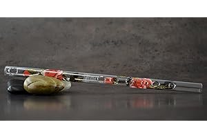 HALL CRYSTAL FLUTES Hall Crystal Flute 11014 - Inline Glass Piccolo in D - Rose/Gold