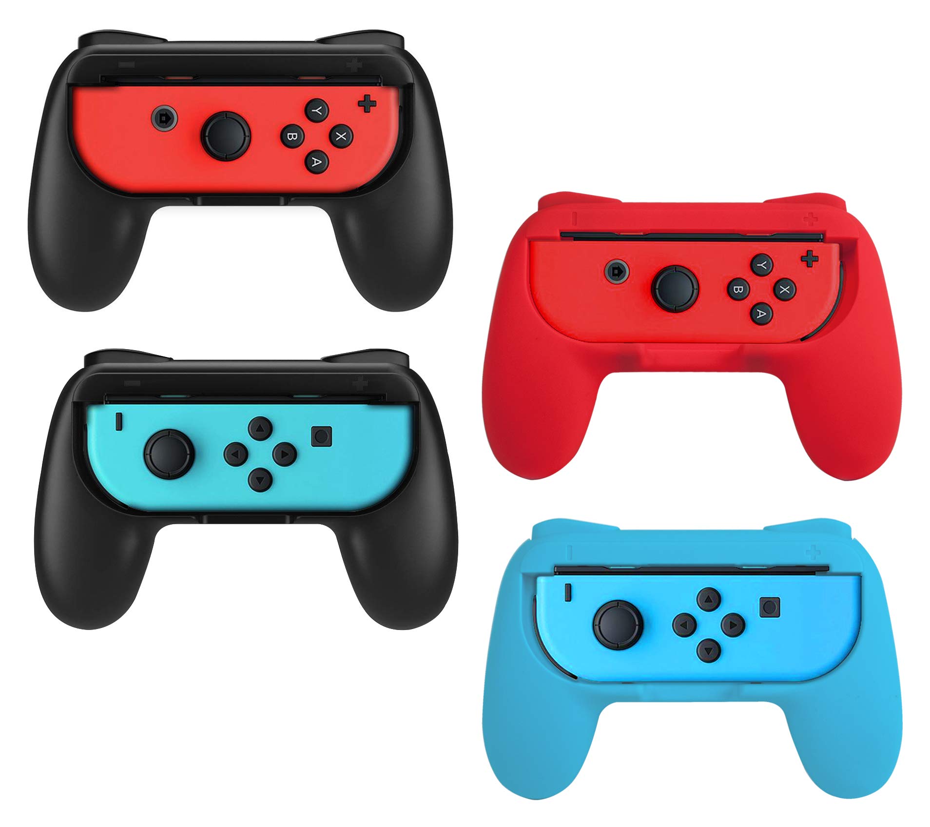 Beastron Joy Con Grips Compatible with Nintendo Switch, Handle Kit for Nintendo Game Switch Joy Con Controller 4 Pack (Matte Finish)