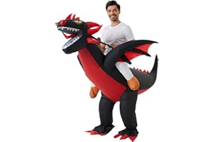eLUUGIE Inflatable Dragon Costume Halloween Inflatable Costume for Adults/Man Christmas Party (Dragon Costume)