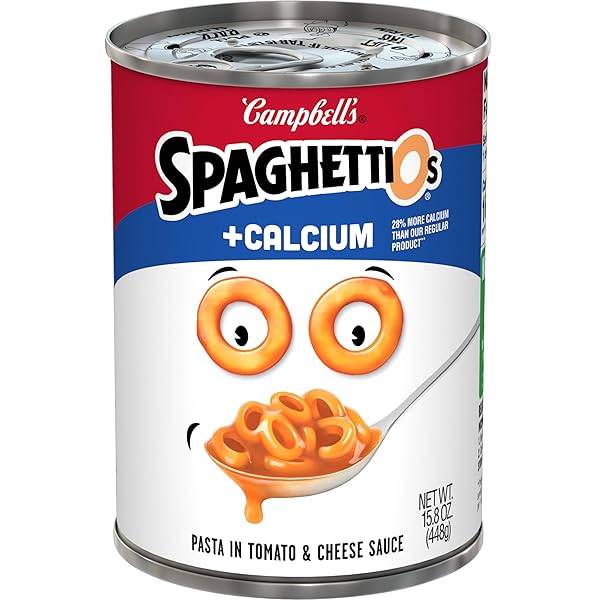 CAMPBELL’S SPAGHETTIOS CANNED PASTA, PLUS CALCIUM, 15.8 OZ....