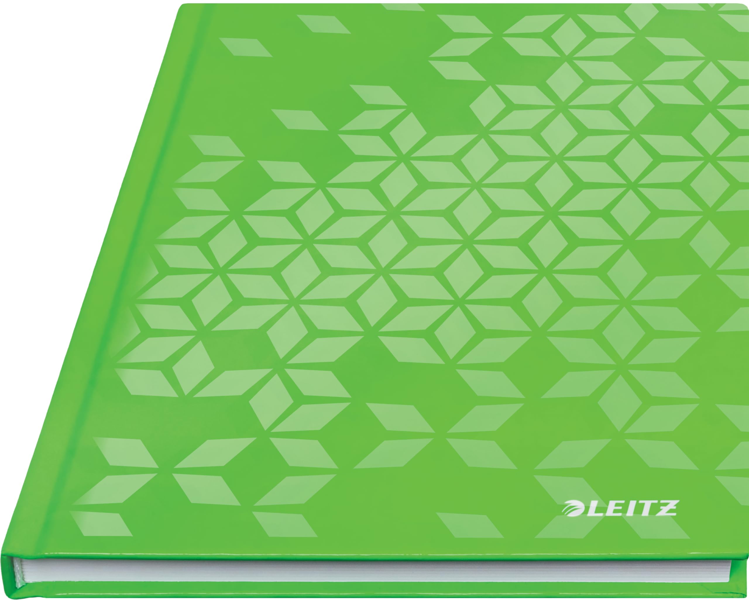 Leitz WOW Notebook A5 Lined, Hardcover, 160 Pages, 80 Sheets of FSC-Certified Paper (80 g/m²), Laminated Cover, Thread Binding, For Office, School or as a Diary, Green, 46271054
