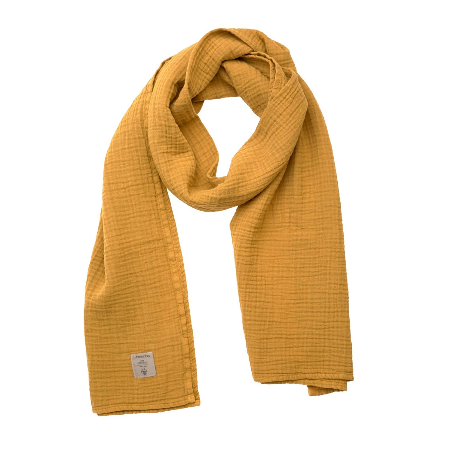 LÄSSIG Stillschal Stilltuch Muslin Baumwolle modern und stylish/Muslin Nursing Scarf mustard 1531007837