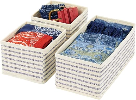 Amazon Com Mdesign Soft Fabric Dresser Drawer And Closet Storage