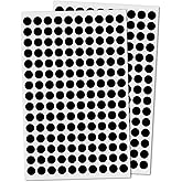15,000 Pack - 0.375" Round Dot Stickers Labels - Black
