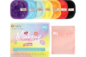 Orighty Makeup Remover Cloths 7-Day Set, Premium & Reusable Makeup Remover Pads, Erase Makeup With Just Water, Makeup Set For