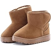 KDHAO Girls Boys Warm Winter Boots Kids Outdoor Snow Boots(Toddler/Little Kid)