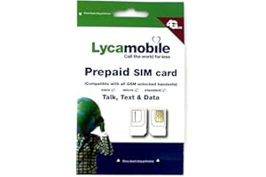 Lycamobile Triple Punch Standard, Micro and Nano All in One SIM Card