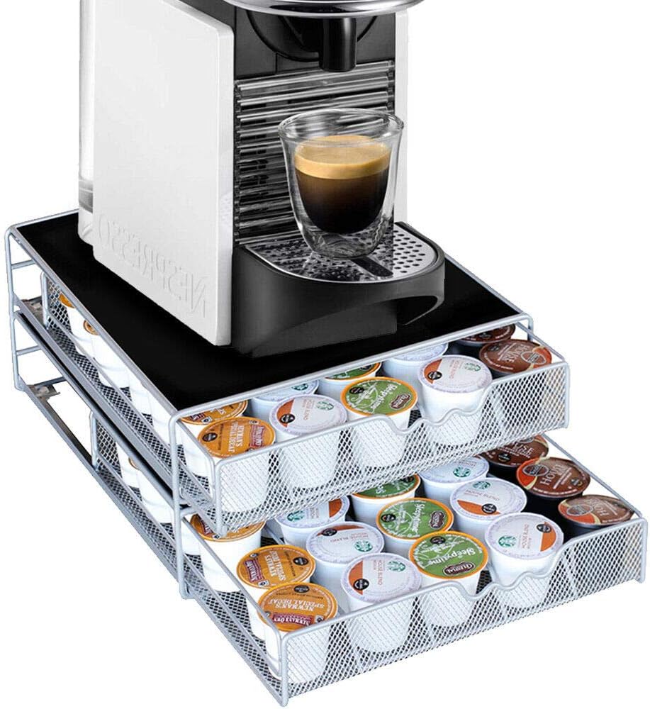 Bakaji Contenitore Doppio Porta Capsule e Cialde Caffè Nespresso