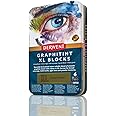 Derwent Graphitint XL Blocks 6 Tin, Set of 6, 60mm Extra-Large Block, Water-soluble, Ideal for Sketching, Drawing and Expressive Mark Making, Professional Quality (2306175)