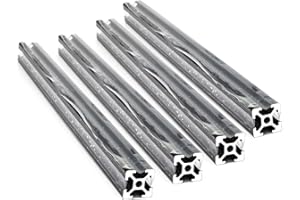 BLCCLOY 4Pcs 400mm 20 Series Aluminum Extrusion 2020 Series European Standard T Slot Extruded Aluminum Profiles Rail for 3D Printer Parts Linear Rail Aluminum Profile Extrusion Rail