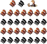 Qufiiry 30Pcs Mini Hair Clips Black Brown Non Slip Claw Hair Clips Women Girls view 1