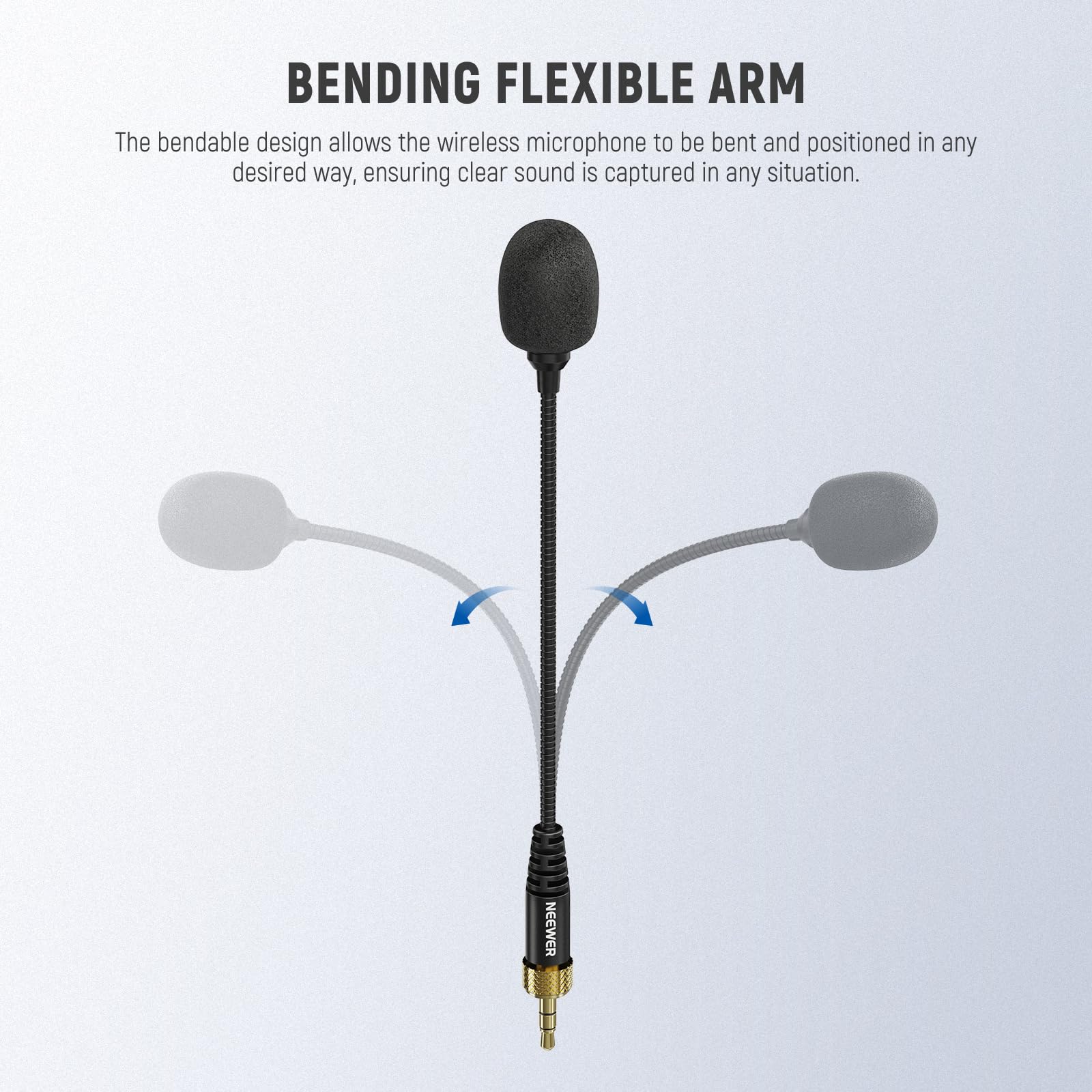 NEEWER 3.5mm TRS Omnidirectional Condenser Microphone with Lock, Mic for Interviews and Content Creators, Compatible with UHF Wireless Microphone DJI Wireless Mic Transmitter Rode Wireless GO II, CM7