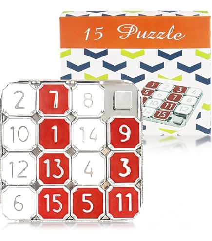 Amazon.com: Yealvin 4x4 Klotski Puzzle Sliding Number 15-Digit