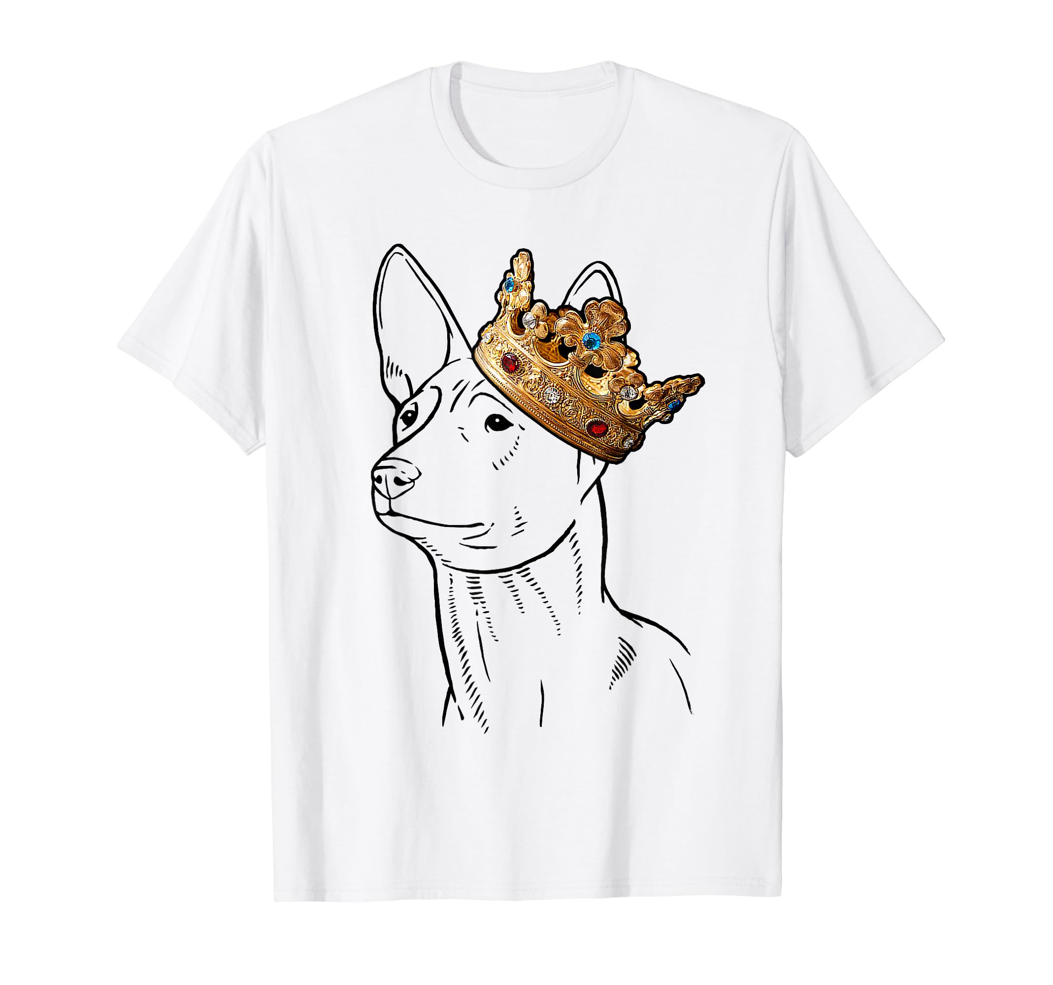 Basenji Dog Wearing Crown T-Shirt