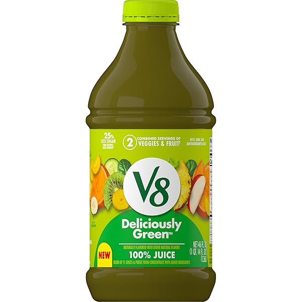 V8 DELICIOUSLY GREEN 100% FRUIT AND VEGETABLE JUICE,...