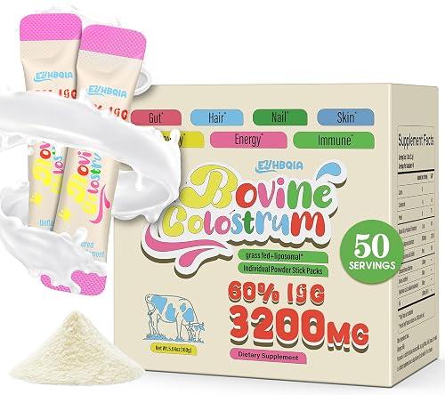 Colostrum Supplement Powder - Grass Fed Bovine Colostrum with 60% IgG ...
