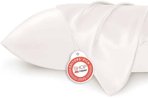 Bedsure Satin Pillow Cases Queen Size 2 Pack - Similar to Silk Pillow Cases, Silky Pillowcase Covers for Hair and Skin with E