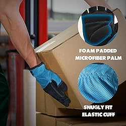 HANDLANDY Mens Work Gloves, Flexible Utility