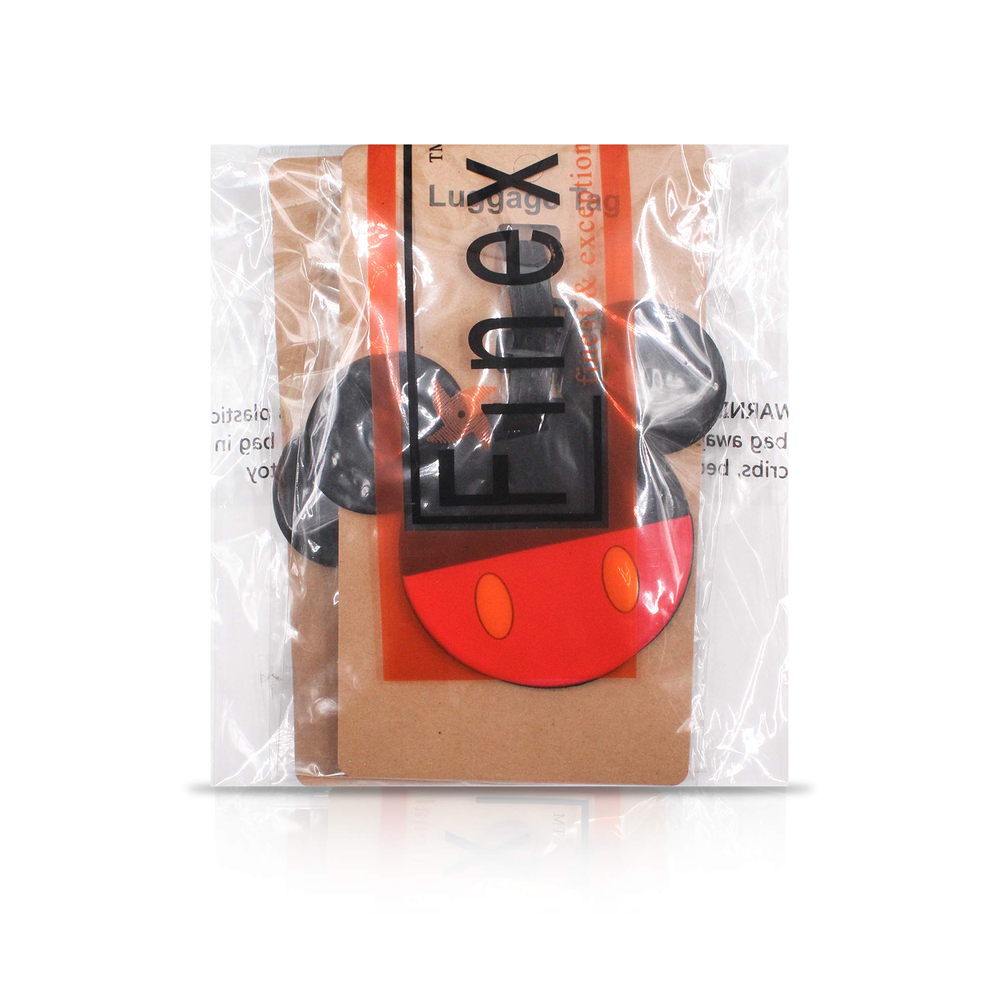 4 Pcs Set Mickey Minnie Silicone Travel Luggage Baggage Identification Labels ID Tag for Bag Suitcase Plane Cruise Ships with Belt Strap
